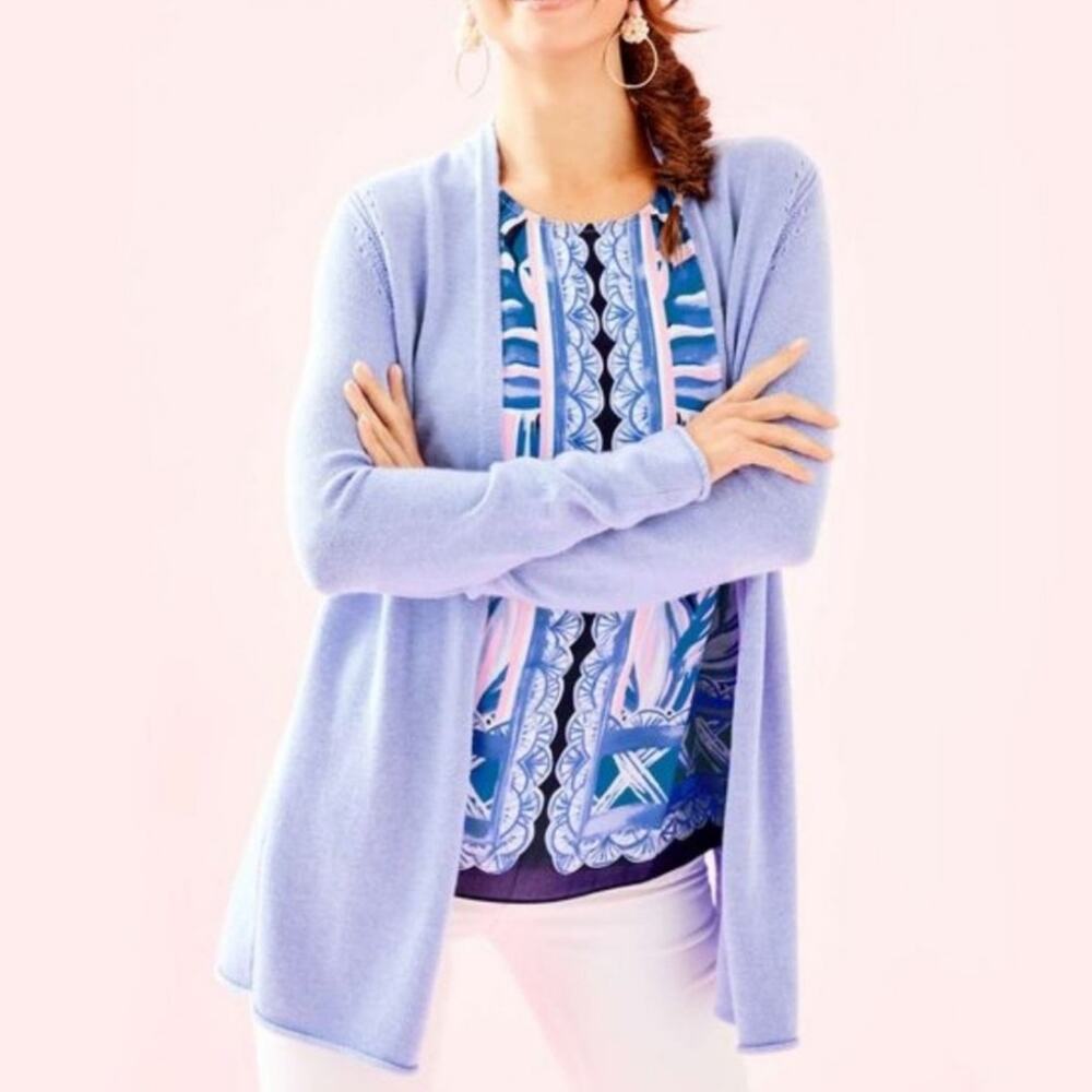 Lilly Pulitzer The Allyse Cardigan
Heathered Blue Peri